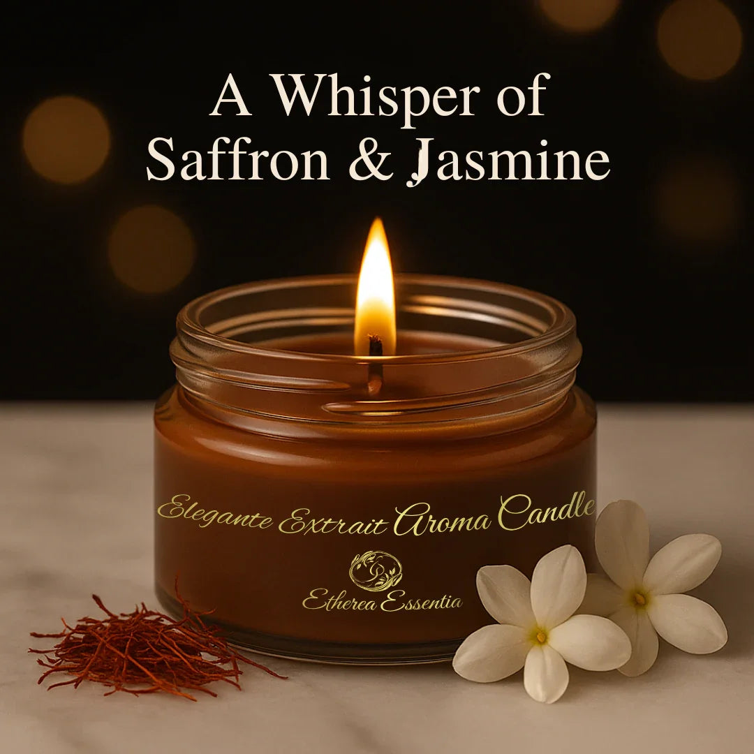 Elegante Extrait Aroma Candle | Luxury Arabic Oudh Soy Wax Candle – Up to 60 Hrs Burning Time