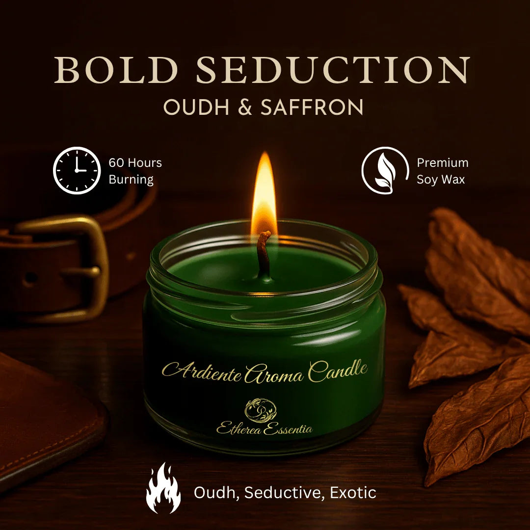 Ardiente Aroma Candle | Luxury Seductive Soy Wax Candle – Up to 60 Hrs Burning Time