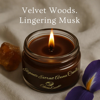 Elegante Extrait Aroma Candle | Luxury Arabic Oudh Soy Wax Candle – Up to 60 Hrs Burning Time