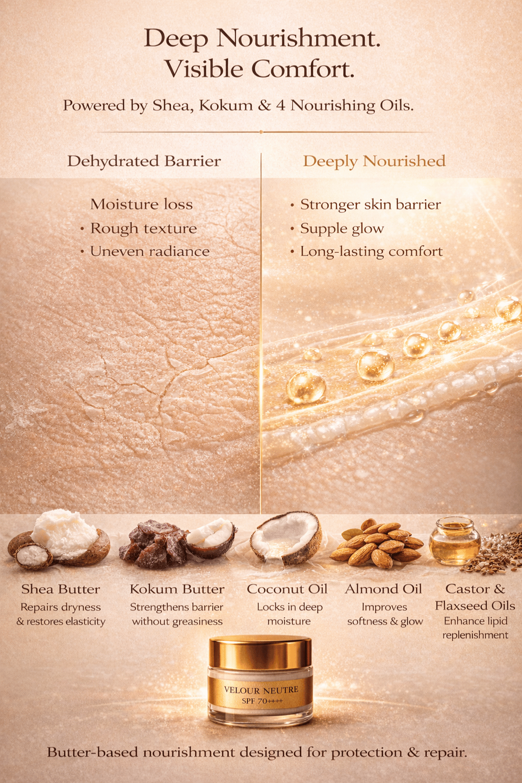 Velour Neutre Aroma Booster | India's First SPF 70 PA++++ Mineral Gel Sunscreen, Moisturizer & Aroma Booster | Science-Backed Protection, Botanical-Led