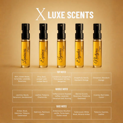 Édition Altair X | 10×3ml Designer Perfume Discovery Set | Collection of Aquatic, Woody, Seductive, Meditative Fragrances