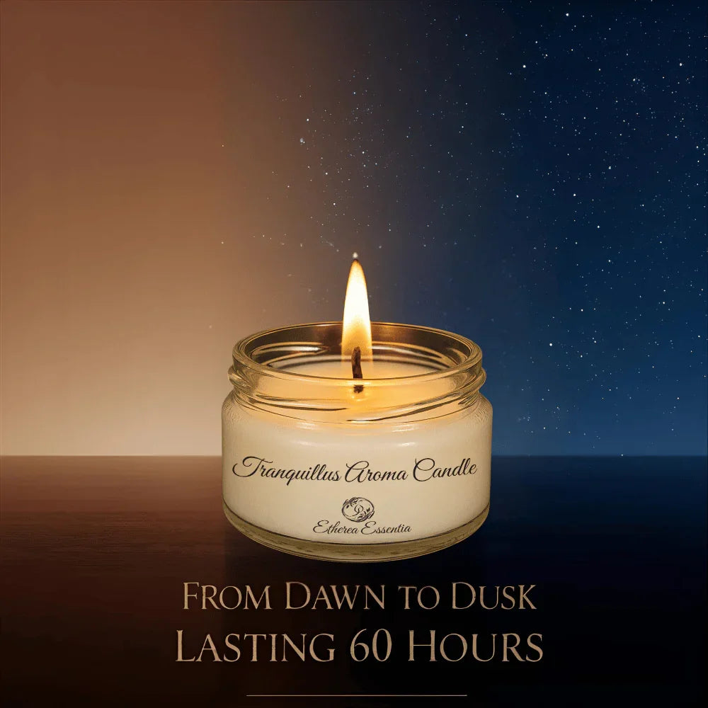 Tranquillus Aroma Candle | Luxury Meditative Soy Wax Candle – Up to 60 Hrs Burning Time