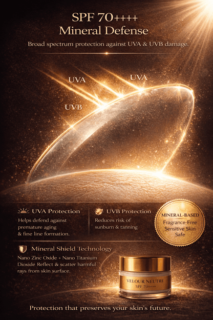 Velour Neutre Aroma Booster | India's First SPF 70 PA++++ Mineral Gel Sunscreen, Moisturizer & Aroma Booster | Science-Backed Protection, Botanical-Led