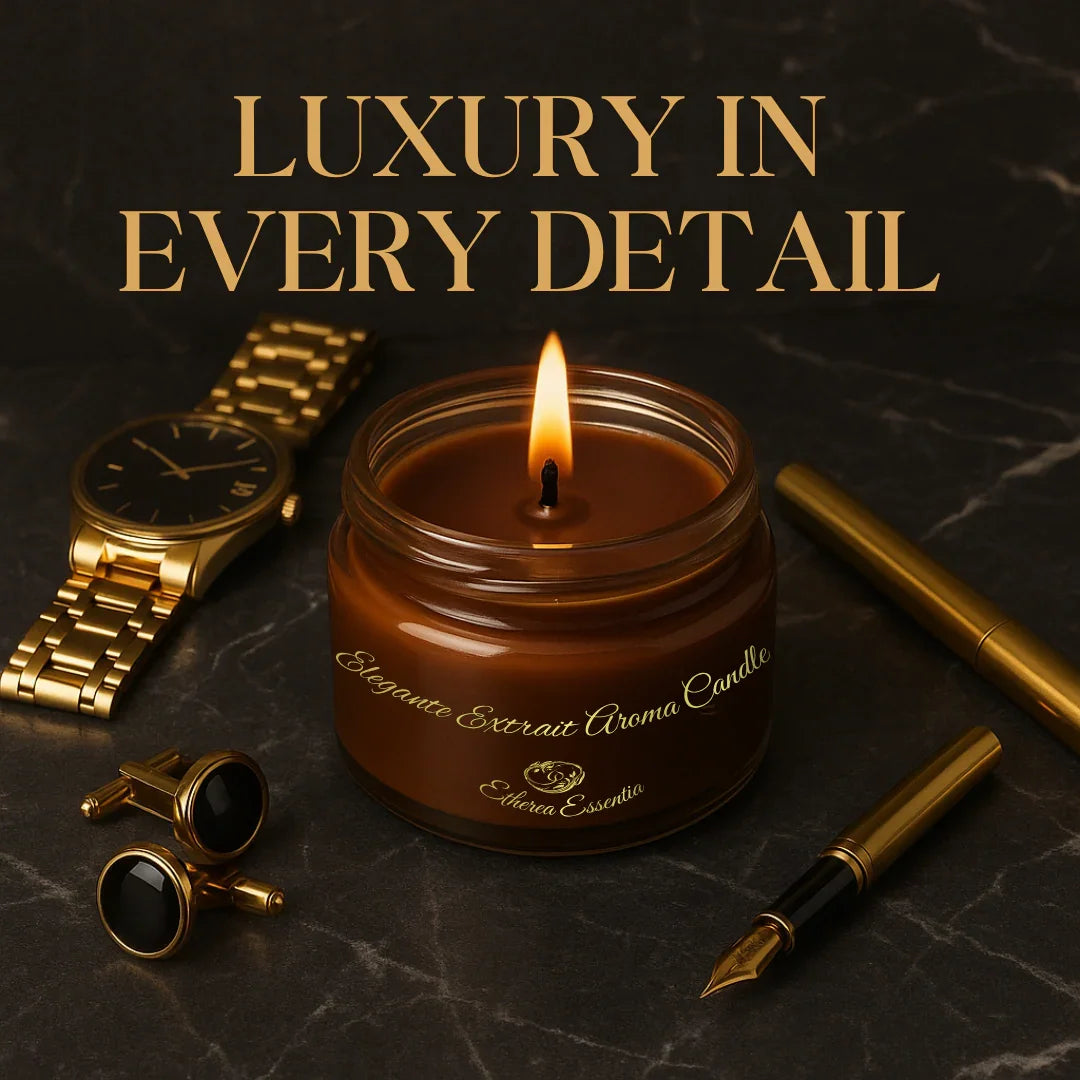Elegante Extrait Aroma Candle | Luxury Arabic Oudh Soy Wax Candle – Up to 60 Hrs Burning Time