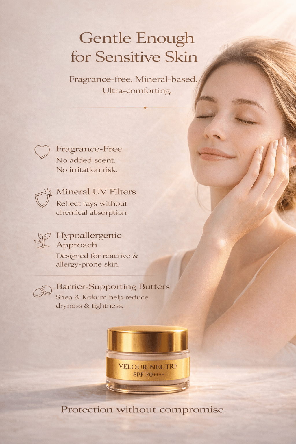 Velour Neutre Aroma Booster | India's First SPF 70 PA++++ Mineral Gel Sunscreen, Moisturizer & Aroma Booster | Science-Backed Protection, Botanical-Led