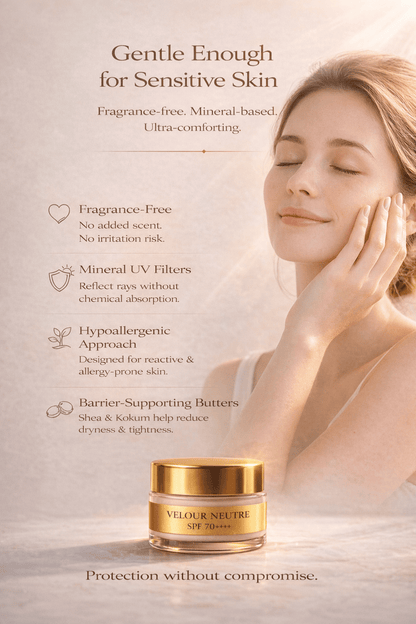Velour Neutre Aroma Booster | India's First SPF 70 PA++++ Mineral Gel Sunscreen, Moisturizer & Aroma Booster | Science-Backed Protection, Botanical-Led