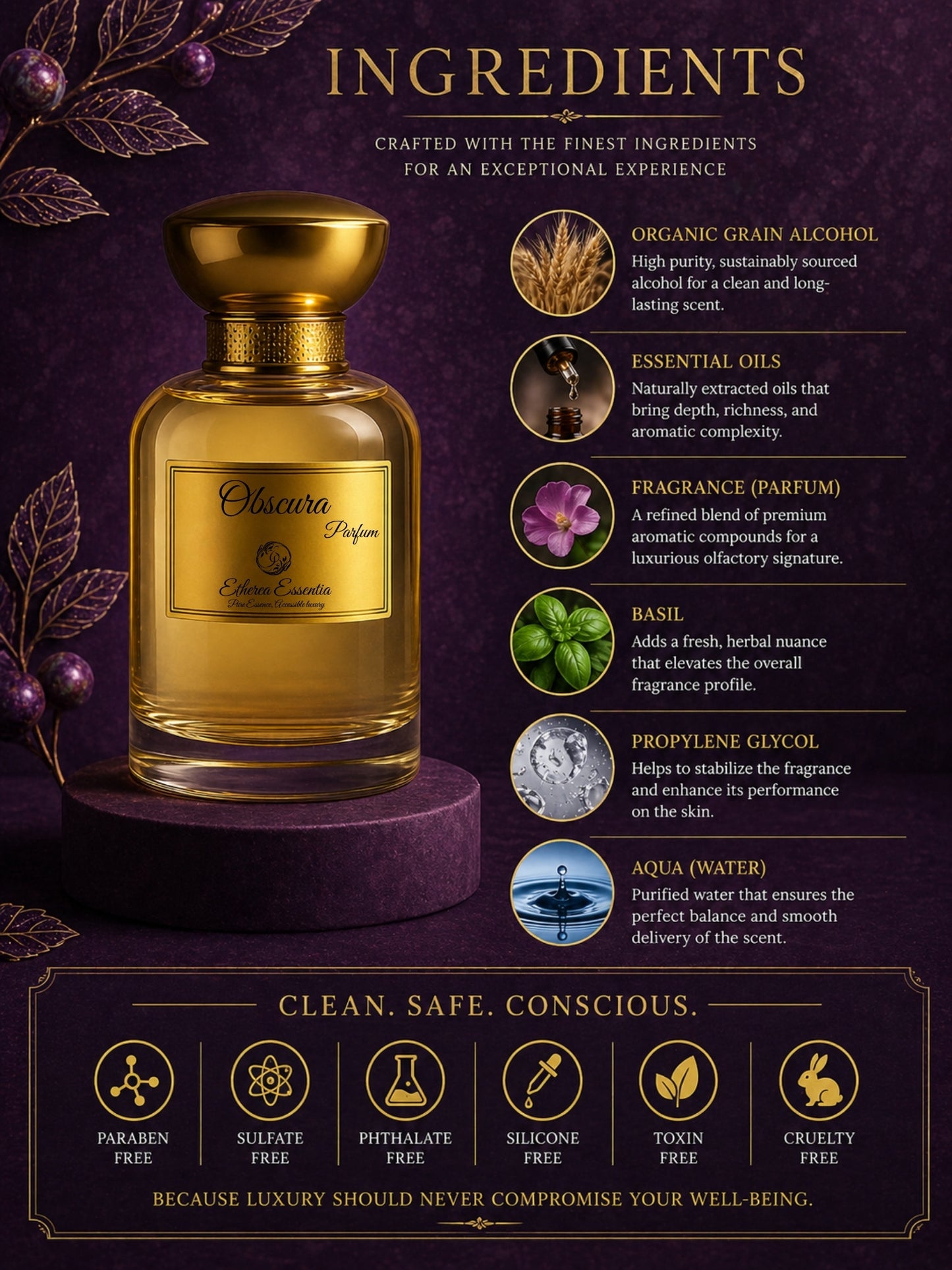 Obscura Unisex Perfume | Deep, Fruity, Minty Fresh, Long-Lasting Unisex Parfum | 50% Luxurious Oil Concentrate | Better Than Bleu De Perfume worth Rs 13,800/100ml