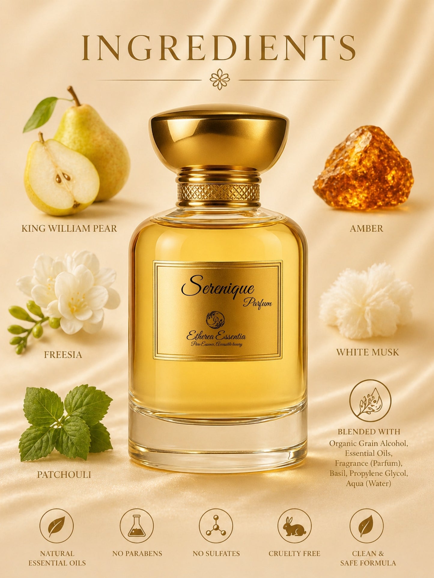 Serenique Unisex Extrait Parfum | Sweet, Fruity, Floral, Seductive, Long-Lasting Unisex Parfum | 50% Luxurious Oil Concentrate | Better Than JM English Pear & Freesia worth Rs 12,400/100ml