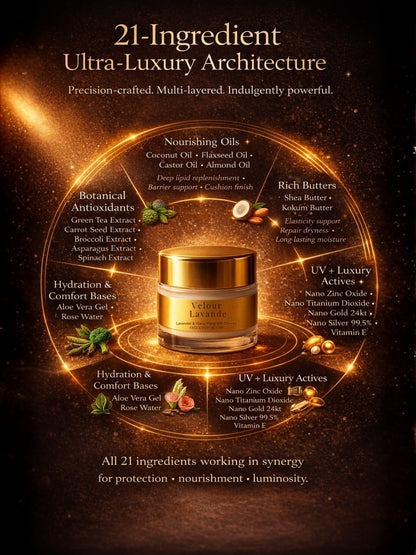 Velour Lavande | India's First Lavender & Ylang Ylang SPF 70 PA++++ Mineral Gel Sunscreen, Moisturizer & Aroma Booster | Sunscreen & Moisturizer | Science-Backed Protection, Botanical-Led