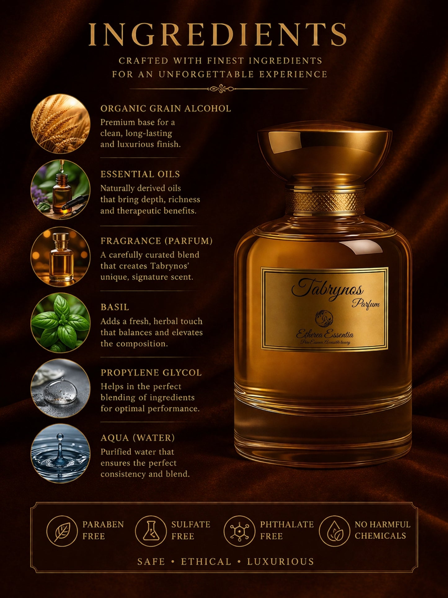 Tabrynos Unisex Perfume | Warm, Seductive, Smoky, Spicy, Long-Lasting Unisex Parfum | 50% Luxurious Oil Concentrate | Better Than Tobacco Vanille worth Rs30,400