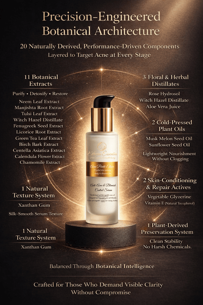 Acné Purité Elixir | 20-Ingredient Science Backed Botanical Architecture for Root-Level Acne Correction