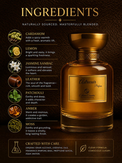 Astrecuir Unisex Perfume | Warm, Seductive, Smooth, Elegant, Long-Lasting Unisex Parfum | 50% Luxurious Oil Concentrate | Better Than Ombre Leather worth Rs 21,400