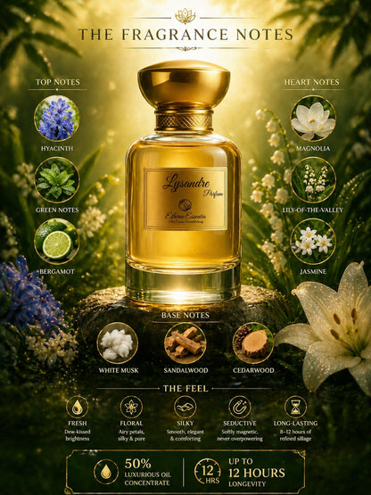 Lysandre Unisex Extrait Parfum | Fresh, Floral, Silky, Seductive, Long-Lasting Unisex Parfum | 50% Luxurious Oil Concentrate | Better Than G Envy worth Rs 48,955/100ml