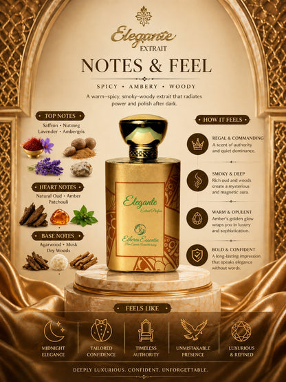 Elegante Extrait Unisex Perfume | Traditional Arabic Fragrance | Sweet, Seductive, Floral, Arabic Oud, Long-Lasting Unisex Parfum | 50% Luxurious Oil Concentrate | Better Than OUD FOR GREATNESS worth Rs 39,800
