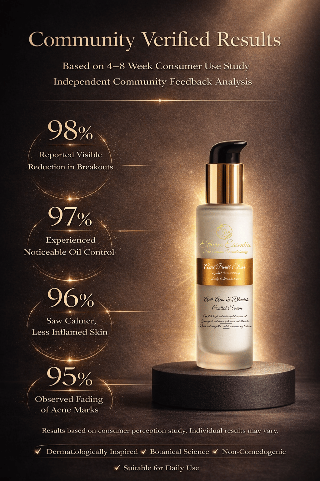 Acné Purité Elixir | 20-Ingredient Science Backed Botanical Architecture for Root-Level Acne Correction