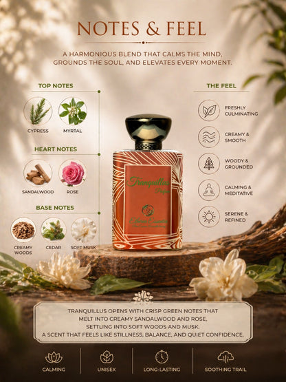 Tranquillus Unisex Perfume | Fresh, Creamy, Woody, Long-Lasting | 50% Luxurious Oil Concentrate | Better Than Tam Dao worth Rs 26,500