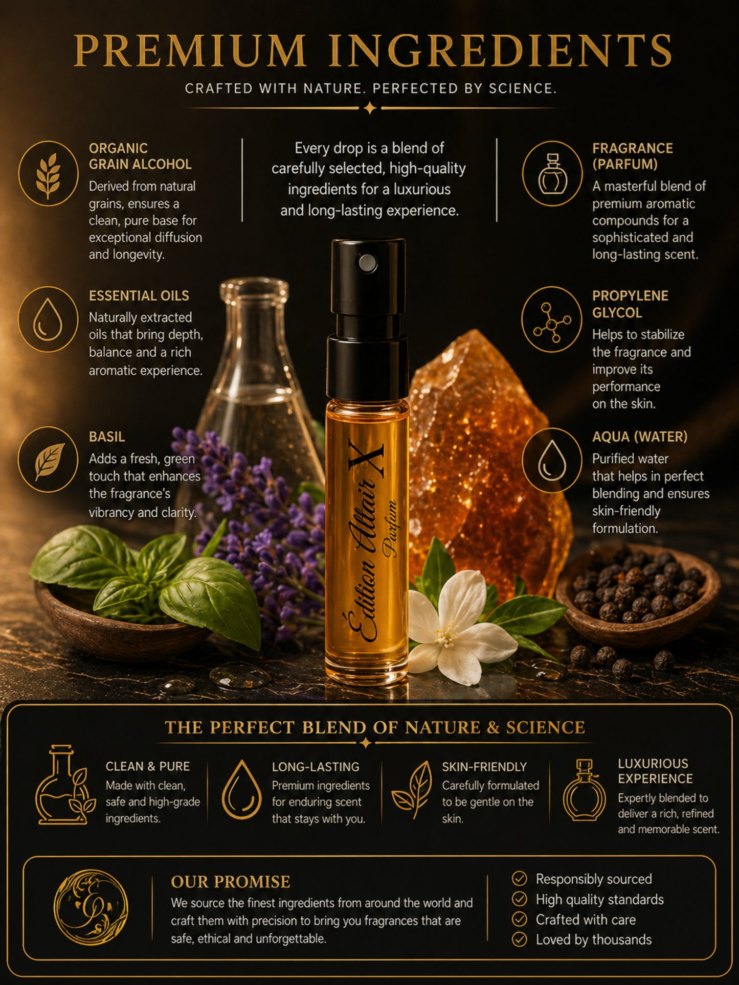 Édition Altair X | 10×3ml Designer Perfume Discovery Set | Collection of Aquatic, Woody, Seductive, Meditative Fragrances | | Try For Free | 50% Luxurious Oil Concentrate | Better Than International Designer Fragrances