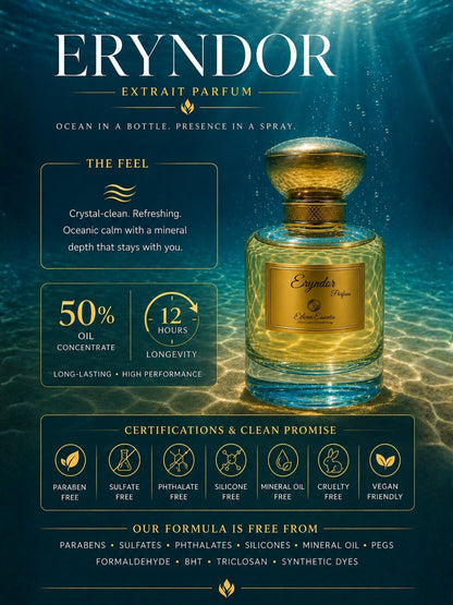 Eryndor Unisex Perfume | Fresh, Fruity, Aquatic, Woody, Long-Lasting Unisex Parfum | 50% Luxurious Oil Concentrate | Better Than Aqva Pour Homme worth Rs 10,400/100ml