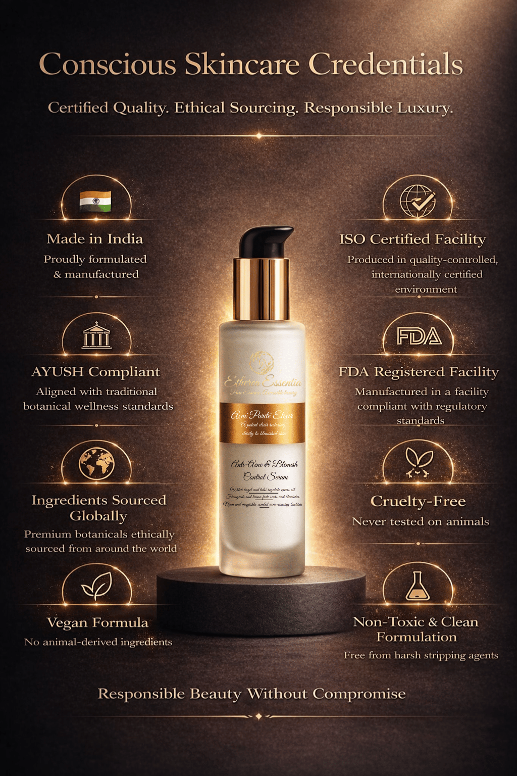 Acné Purité Elixir | 20-Ingredient Science Backed Botanical Architecture for Root-Level Acne Correction