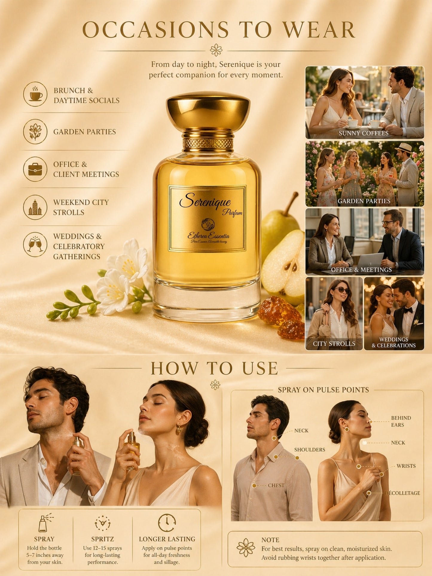 Serenique Unisex Extrait Parfum | Sweet, Fruity, Floral, Seductive, Long-Lasting Unisex Parfum | 50% Luxurious Oil Concentrate | Better Than JM English Pear & Freesia worth Rs 12,400/100ml