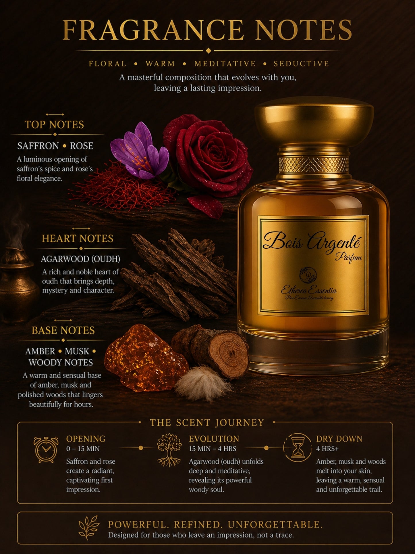 Bois Argenté Unisex Perfume | Floral, Warm, Meditative, Seductive, Long-Lasting Unisex Parfum | 50% Luxurious Oil Concentrate | Better Than Guilty Intense worth Rs14,500