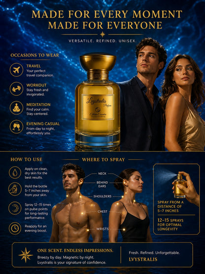 Lvystralis Unisex Extrait Parfum | Aquatic, Fresh, Fruity, Woody, Long-Lasting Unisex Parfum | 50% Luxurious Oil Concentrate | Better Than Pacific Chill worth Rs 31,500