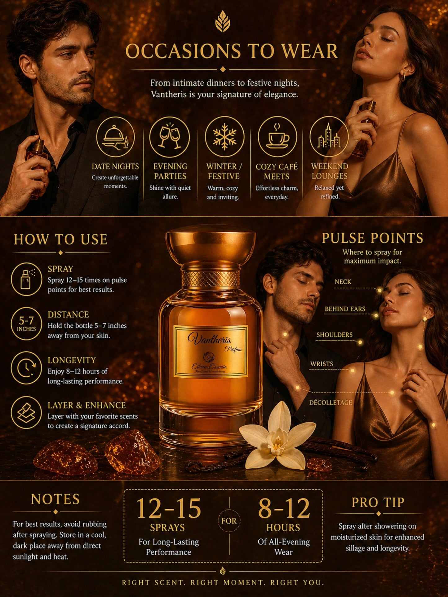 Vantheris Unisex Perfume | Sweet, Velvety, Gourmand, Seductive, Long-Lasting Unisex Parfum | 50% Luxurious Oil Concentrate | Better Than Vanilla Diorama worth Rs 31,950