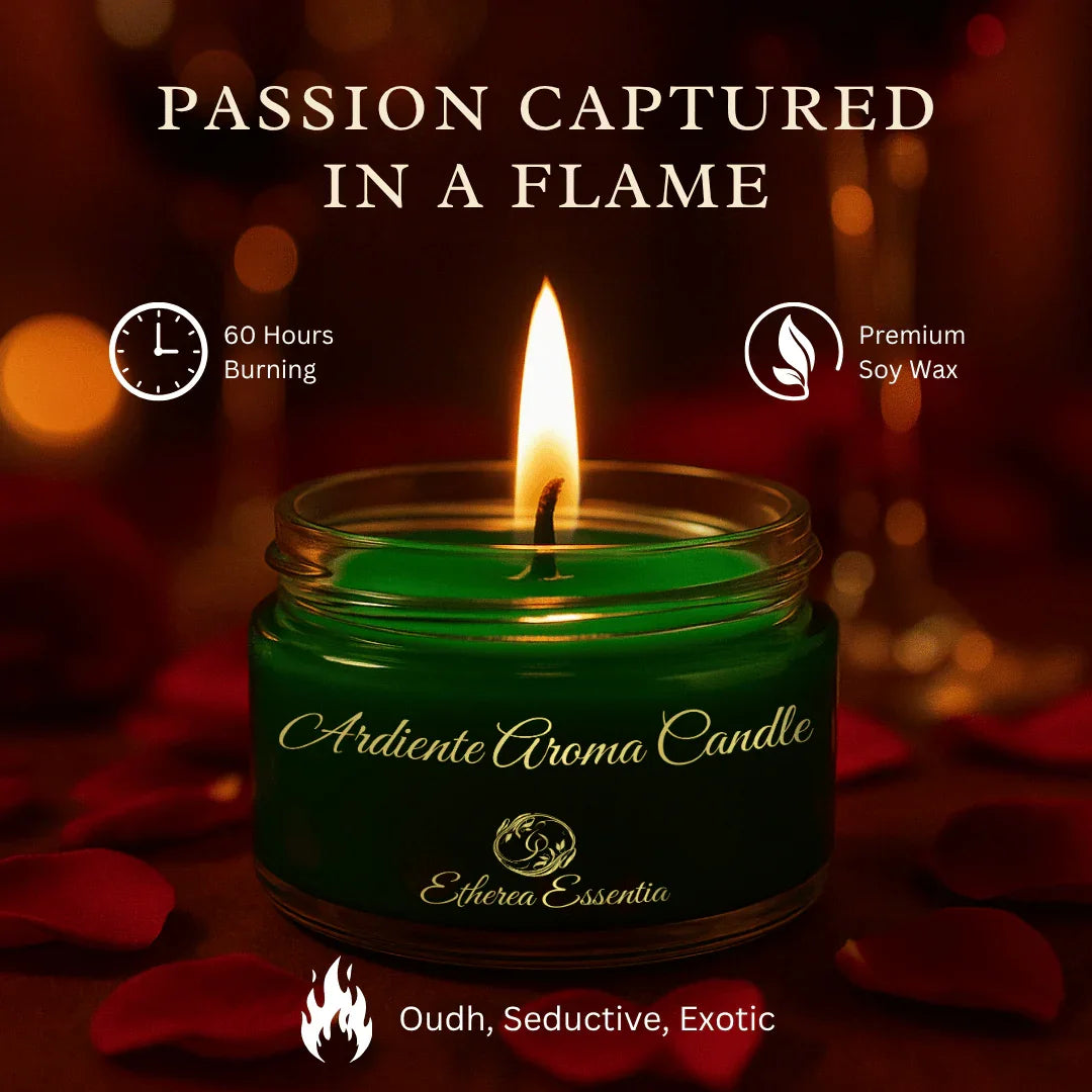 Ardiente Aroma Candle | Luxury Seductive Soy Wax Candle – Up to 60 Hrs Burning Time