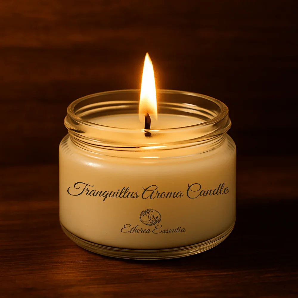Tranquillus Aroma Candle | Luxury Meditative Soy Wax Candle – Up to 60 Hrs Burning Time