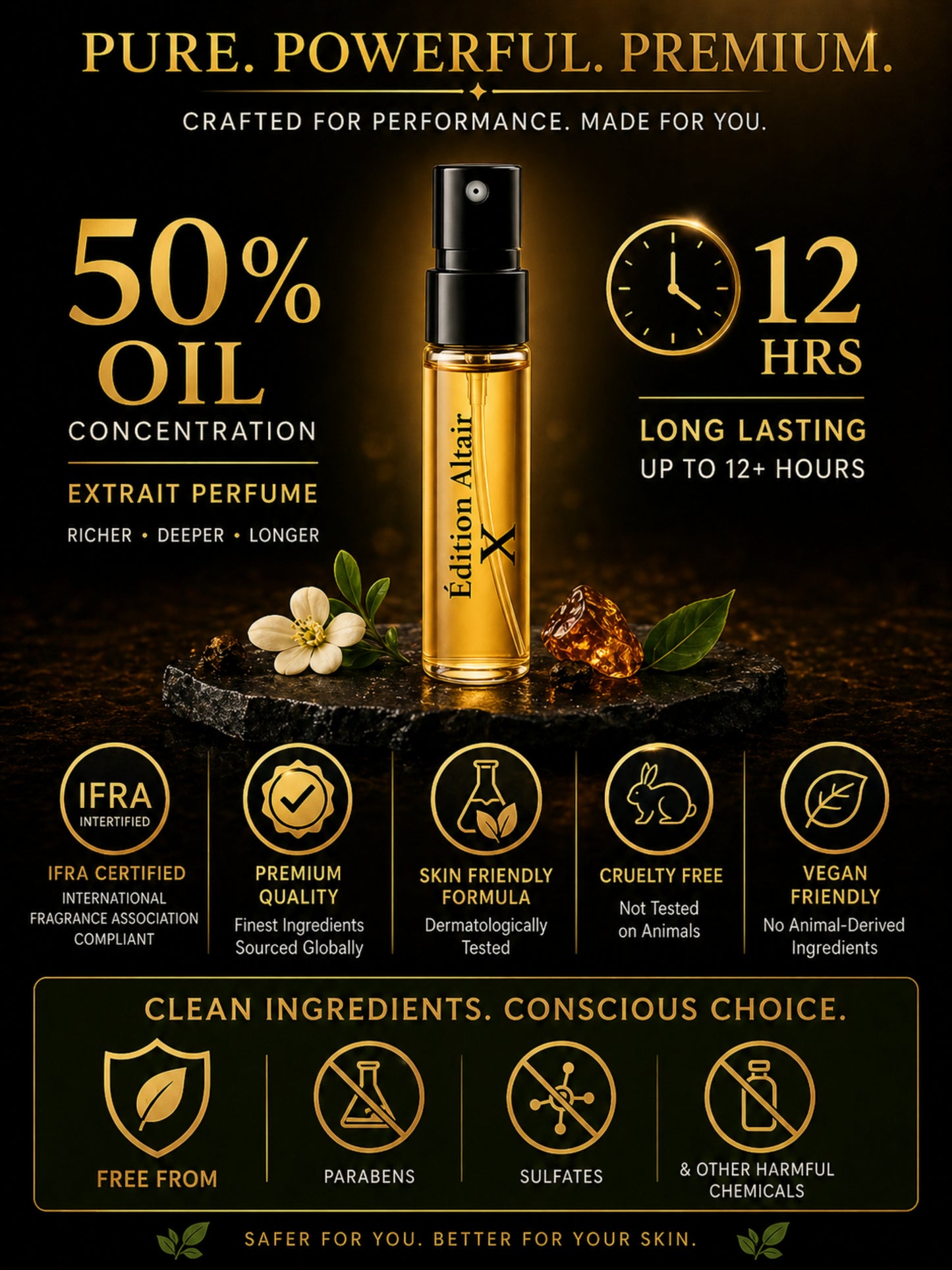 Édition Altair X | 10×3ml Designer Perfume Discovery Set | Collection of Aquatic, Woody, Seductive, Meditative Fragrances | | Try For Free | 50% Luxurious Oil Concentrate | Better Than International Designer Fragrances