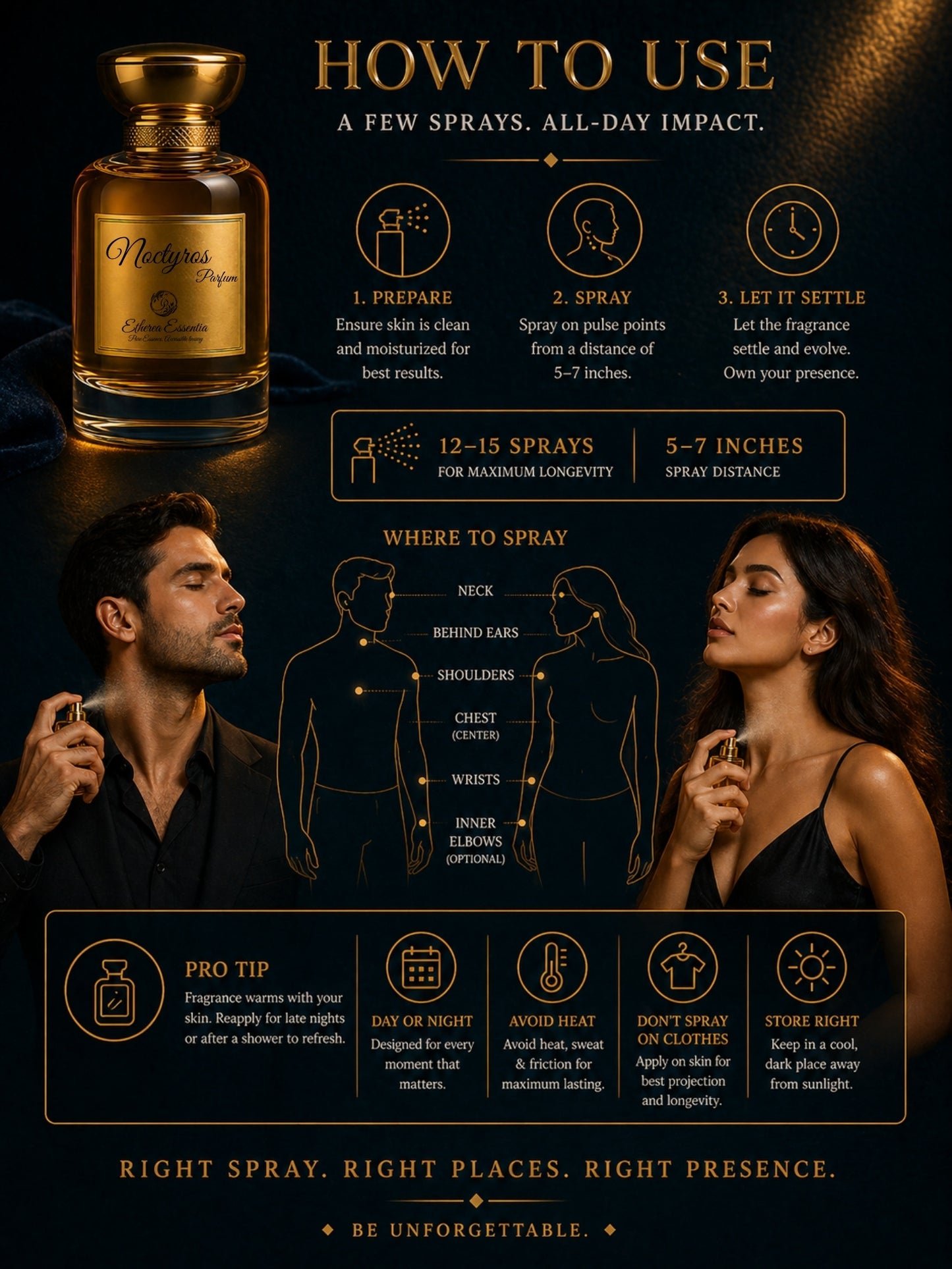 Noctyros Unisex Perfume | Mysterious, Seductive, Warm, Spicy Fresh, Long-Lasting Unisex Parfum | 50% Luxurious Oil Concentrate | Better Than AZ Wanted by Night worth Rs 7,550/100ml