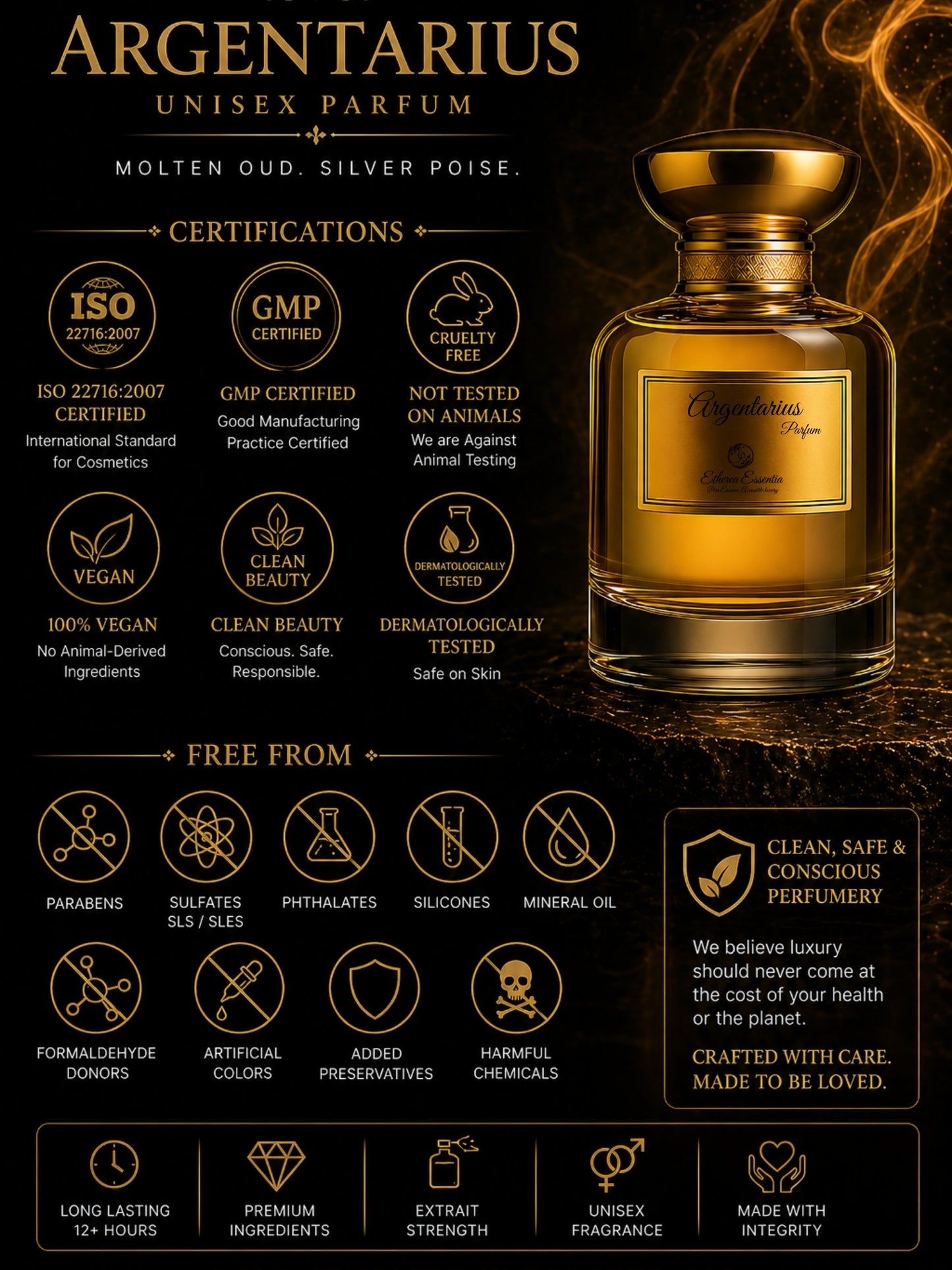 Argentarius Unisex Perfume | Warm, Spicy, Mysterious, Dominant, Seductive, Long-Lasting Unisex Parfum | 50% Luxurious Oil Concentrate | Better Than G Intense Oud worth Rs 18,500