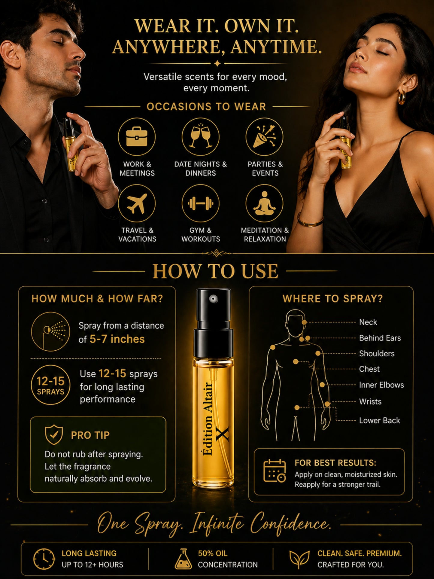 Édition Altair X | 10×3ml Designer Perfume Discovery Set | Collection of Aquatic, Woody, Seductive, Meditative Fragrances | | Try For Free | 50% Luxurious Oil Concentrate | Better Than International Designer Fragrances
