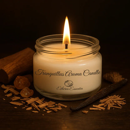 Tranquillus Aroma Candle | Luxury Meditative Soy Wax Candle – Up to 60 Hrs Burning Time
