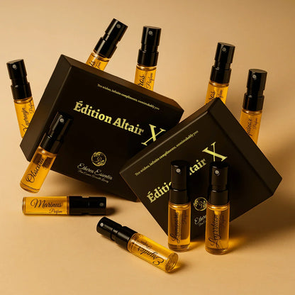 Édition Altair X | 10×3ml Designer Perfume Discovery Set | Collection of Aquatic, Woody, Seductive, Meditative Fragrances