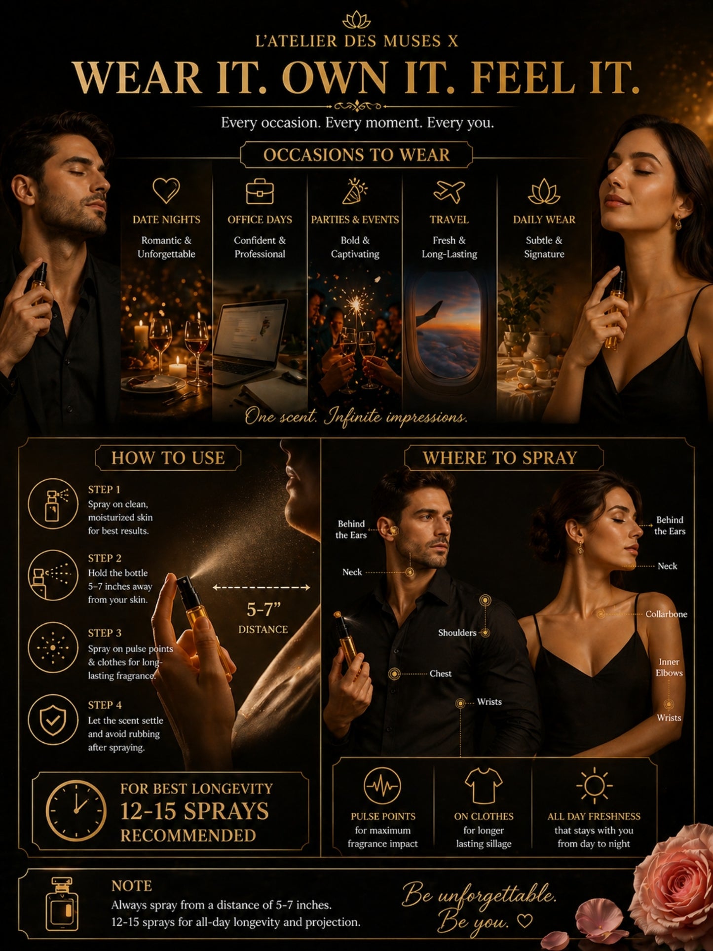 L’Atelier des Muses X | 10×3ml Unisex Designer Perfume Discovery Set | Collection of Floral, Woody, Seductive, Meditative Fragrances | Try For Free | 50% Luxurious Oil Concentrate | Better Than International Designer Fragrances