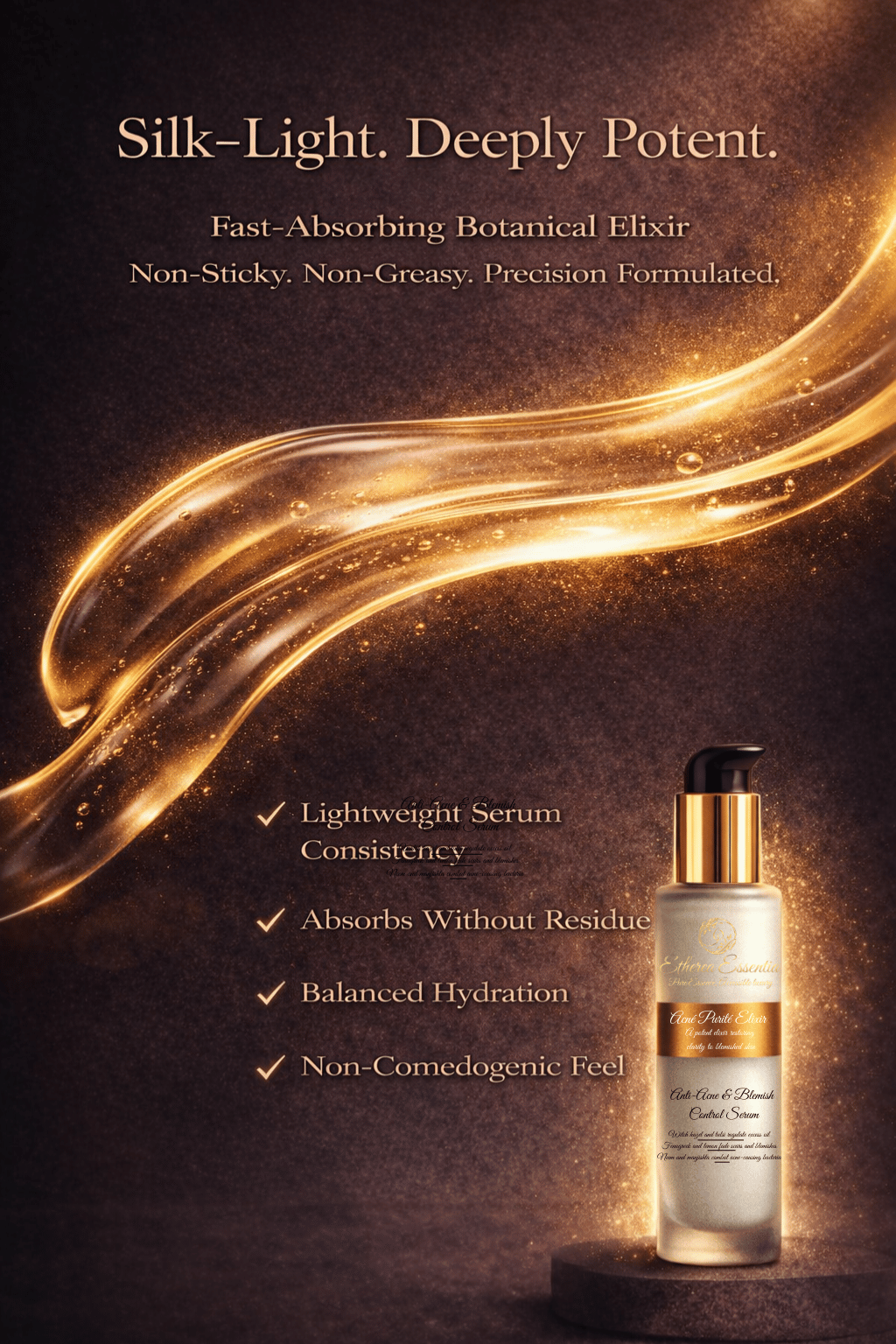 Acné Purité Elixir | 20-Ingredient Science Backed Botanical Architecture for Root-Level Acne Correction