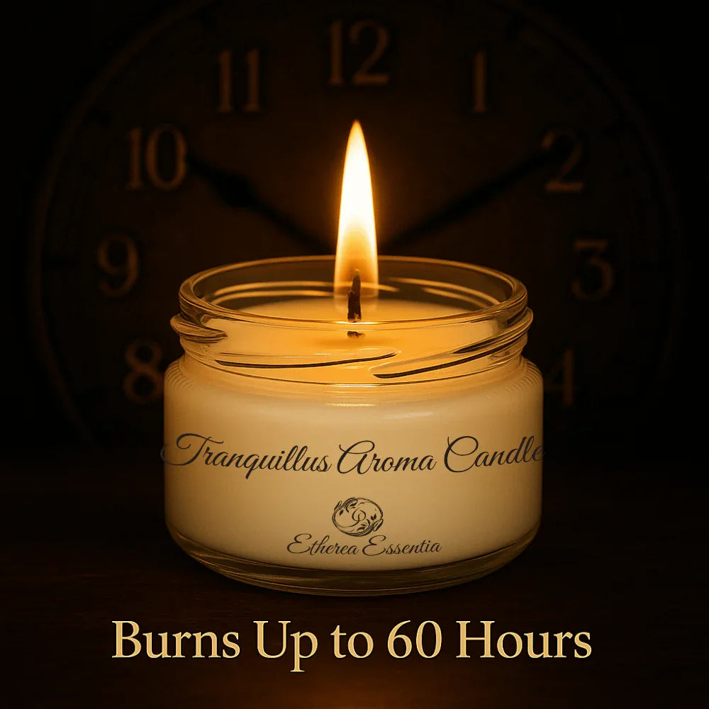 Tranquillus Aroma Candle | Luxury Meditative Soy Wax Candle – Up to 60 Hrs Burning Time