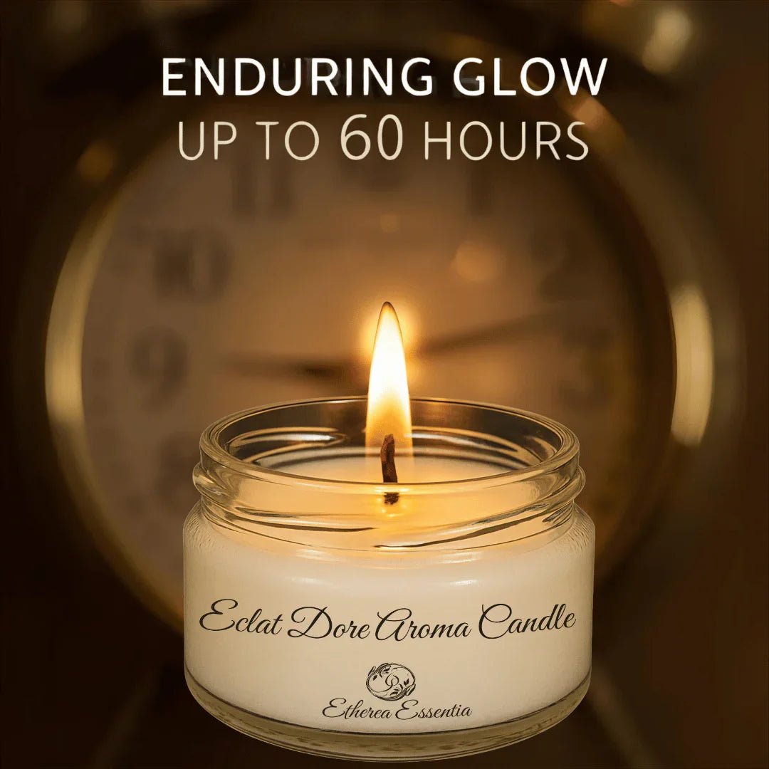 Éclat Doré Aroma Candle | Luxury Seductive Soy Wax Candle – Up to 60 Hrs Burning Time