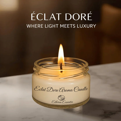 Éclat Doré Aroma Candle | Luxury Seductive Soy Wax Candle – Up to 60 Hrs Burning Time