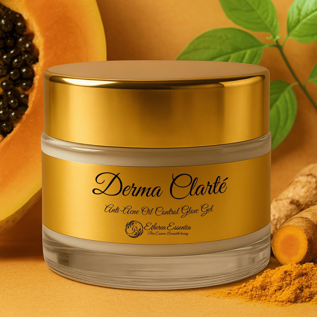Derma Clarté Anti-Acne Oil Control Glow Gel | Turmeric, Papaya & Liquorice for Clear, Balanced Skin