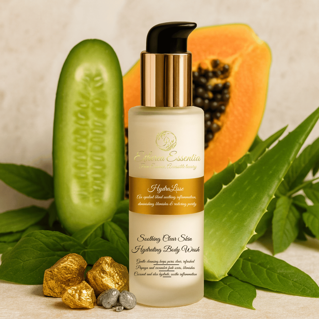 HydraLisse Hydrating Body Wash | Neem, Aloe & Hyaluronic Acid for Clear, Calm Skin