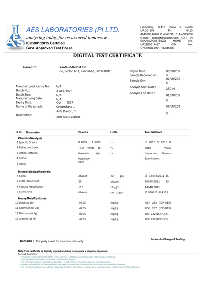 Purité Capillaire – Advanced Multi-Phase Scalp Treatment for Visible Dandruff Control