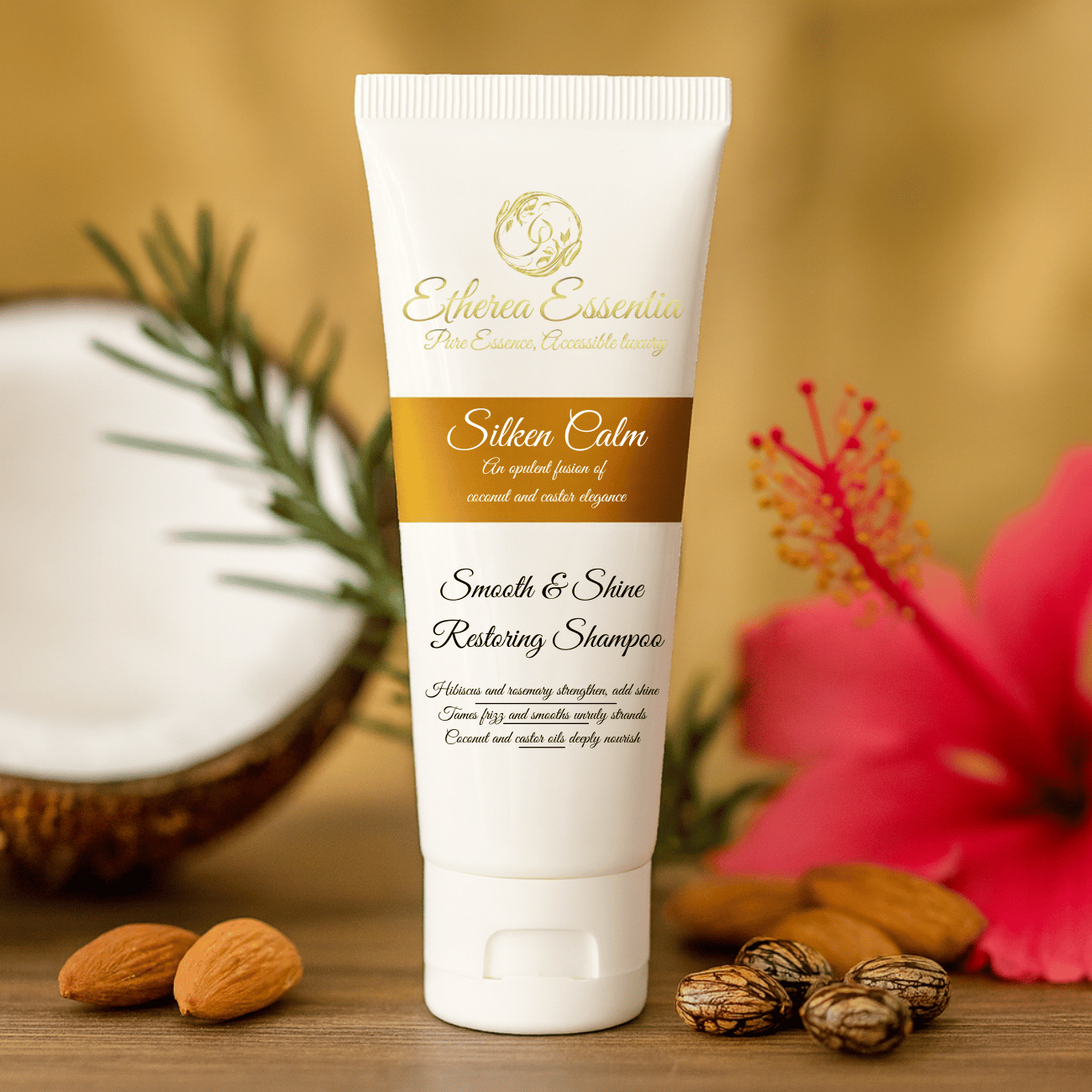 Silken Calm Anti Frizz Shampoo | Smooth & Shine Restoring Shampoo with Coconut & Castor Oils