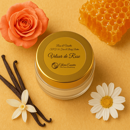 Velour de Rose | India's First Rose & Vanilla SPF 70 PA++++ Mineral Gel Sunscreen, Moisturizer & Aroma Booster | Sunscreen & Moisturizer | Science-Backed Protection, Botanical-Led
