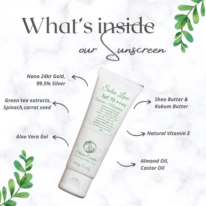 Solar Luxe | India’s First SPF 70 PA++++ Sunscreen + Moisturiser for Ultimate Protection & Luxurious Care